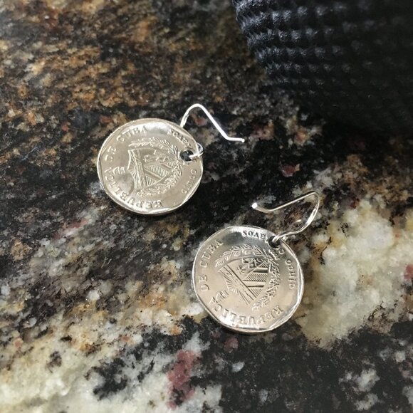 Vintage Boho Dangly Coin Statement Earrings - Mysterious Gothic Drop Jewelry - Picture 3 of 6